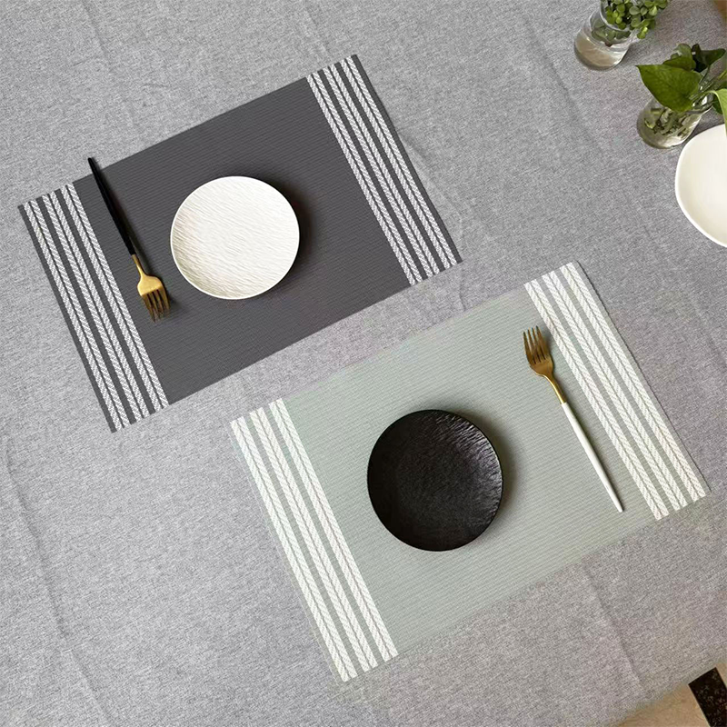 Durable PVC Placemats Non Slip Customizable for Home Outdoor Office Dining Tables HLPLA1001